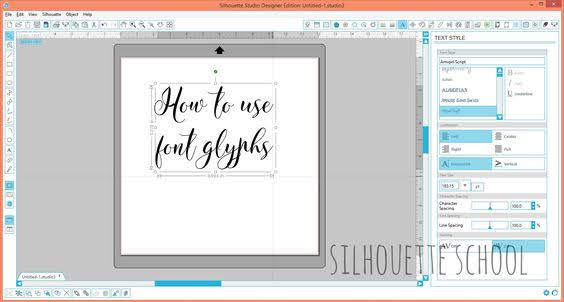 how touse font glyphs in silhouette cameo how touse font glyphs in silhouette cameo
