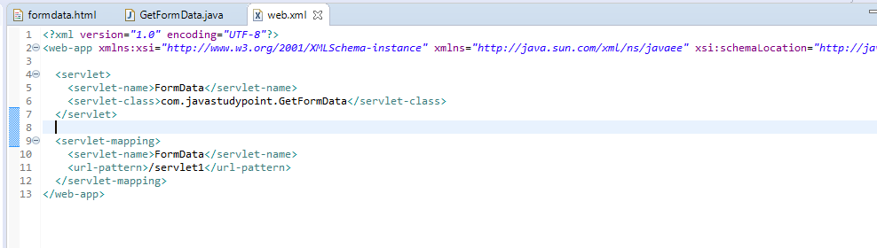 how to get data from html form in servlet javastudypoint java html form to xml