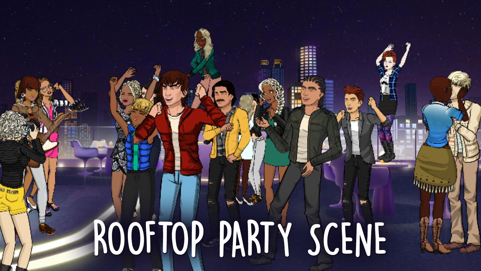 CROWDED ROOFTOP PARTY SCRIPT TEMPLATE