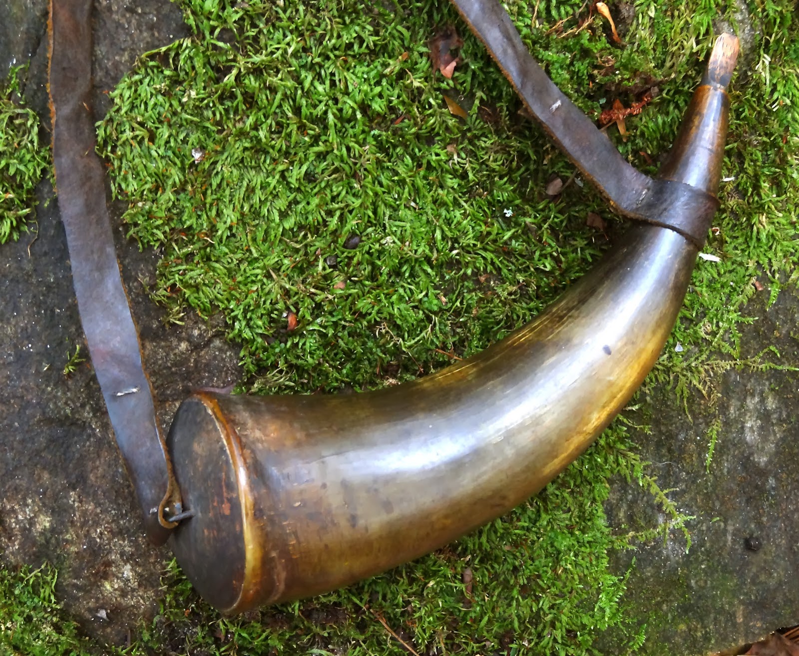 Contemporary Makers Jeff Cline Hunting Pouch with Antique Powder Horn