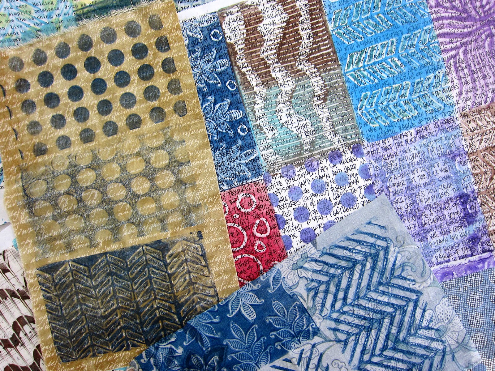 Printing with Gelli Arts® DIY Gelli® Printed Fabric Patches!