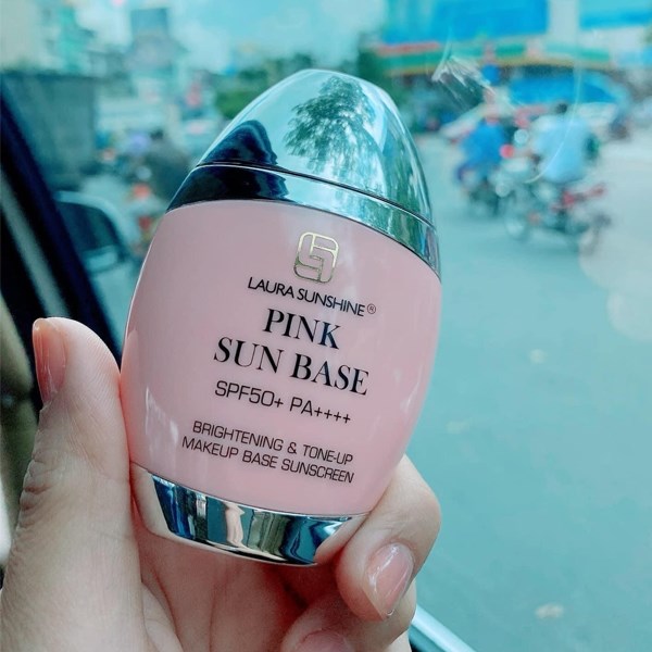 KEM CHỐNG NẮNG KIÊM KEM LÓT NÂNG TONE DA LAURA SUNSHINE PINK SUN BASE SPF 50+ PA++++