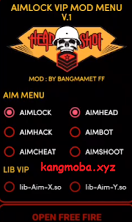 APK Aimlock VIP Mod Menu Auto Headshot Antiban Free Fire