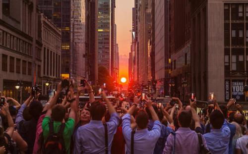Manhattanhenge 2016 Sunset Images Manhattan Solstice Full Sun New York Best View Hd Photos