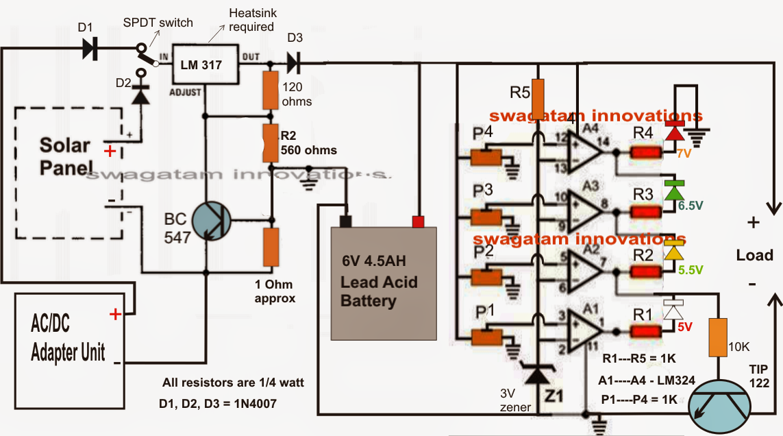 6V Solar Battery Charger Circuit