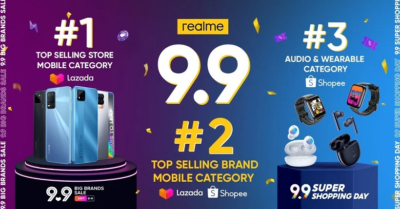 realme PH Official Store emerges as no. 1 top-selling mobile store during 9.9 Big Brands Sale