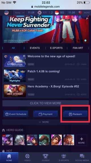 How to exchange / redeem Code Mobile Legend and receive attractive