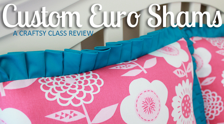 LOVE the knife-pleat ruffle! | Custom Bedding: Decorative Shams & Bolsters with Jann Newton | A Craftsy Class Review on The Inspired Wren