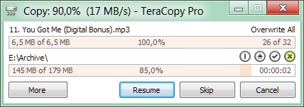 تحميل برنامج تيرا كوبي لتسريع نقل ونسخ الملفات TeraCopy 2.3