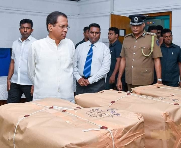 මෙරටින් සොයාගත් විශාලතම හෙරොයින් තොගය ජනපතිගේ නිරීක්ෂණයට