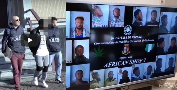 10 Nigerian Drug Dealers Busted By Police In Italy (Video) - Qclodge