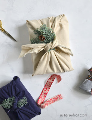 diy fabric wrapped christmas presents