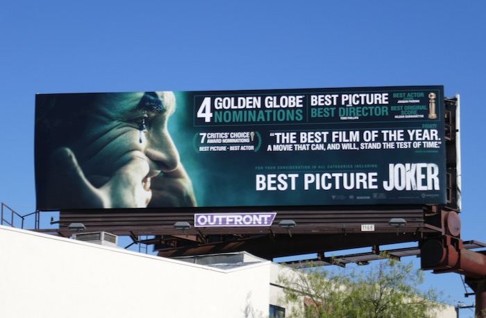 Joker 4 Golden Globe nominations billboard 3rd Street Joker 4 Golden Globe nominations billboard