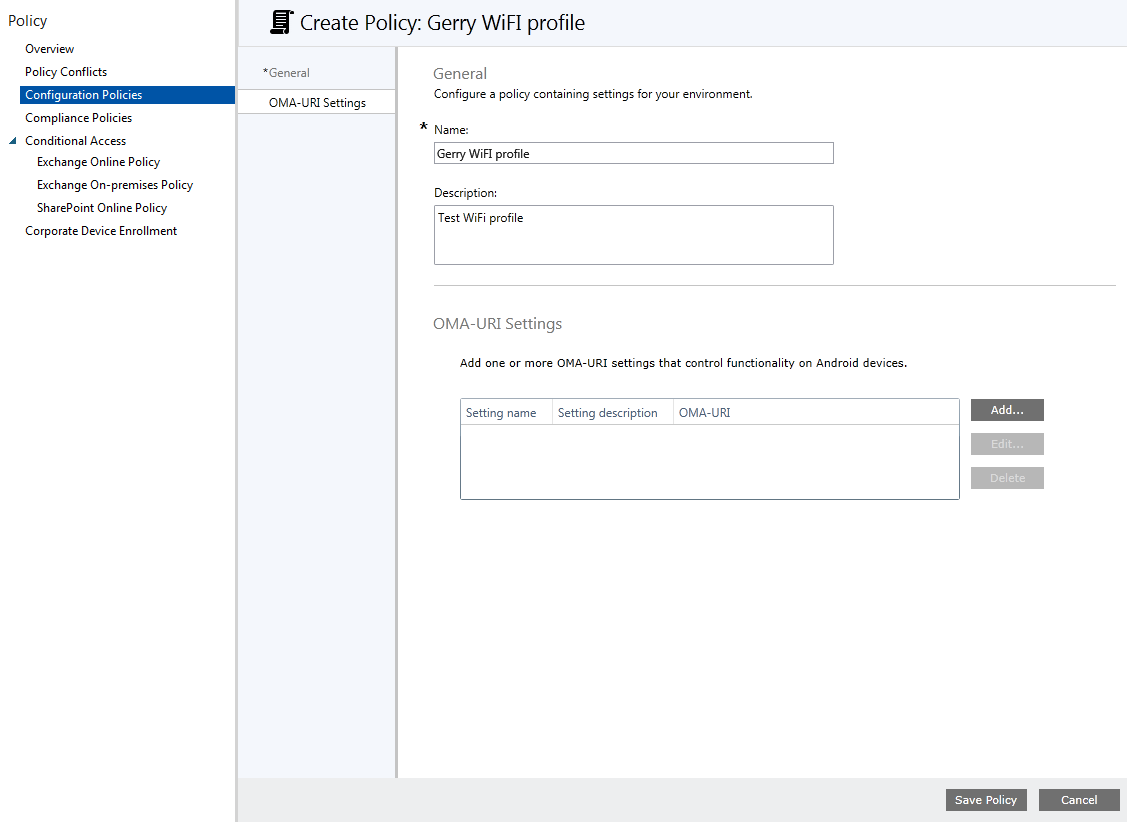 Gerry Hampson Device Management Microsoft Intune Create WiFi