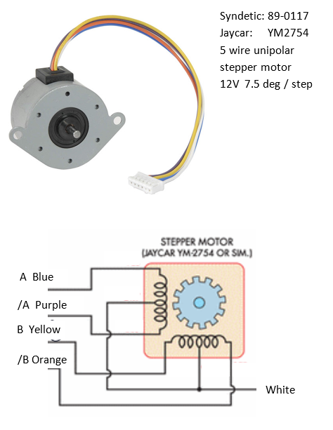Franks Blog: 5 Wire Unipolar Stepper Motor