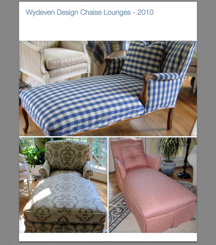 Wydeven Designs Chaise Lounges or Chaise Longues I Love Them