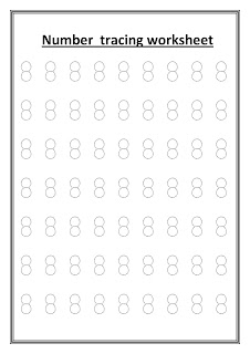 Number tracing worksheet 1 - Worksheet4all - Number worksheet 1-10