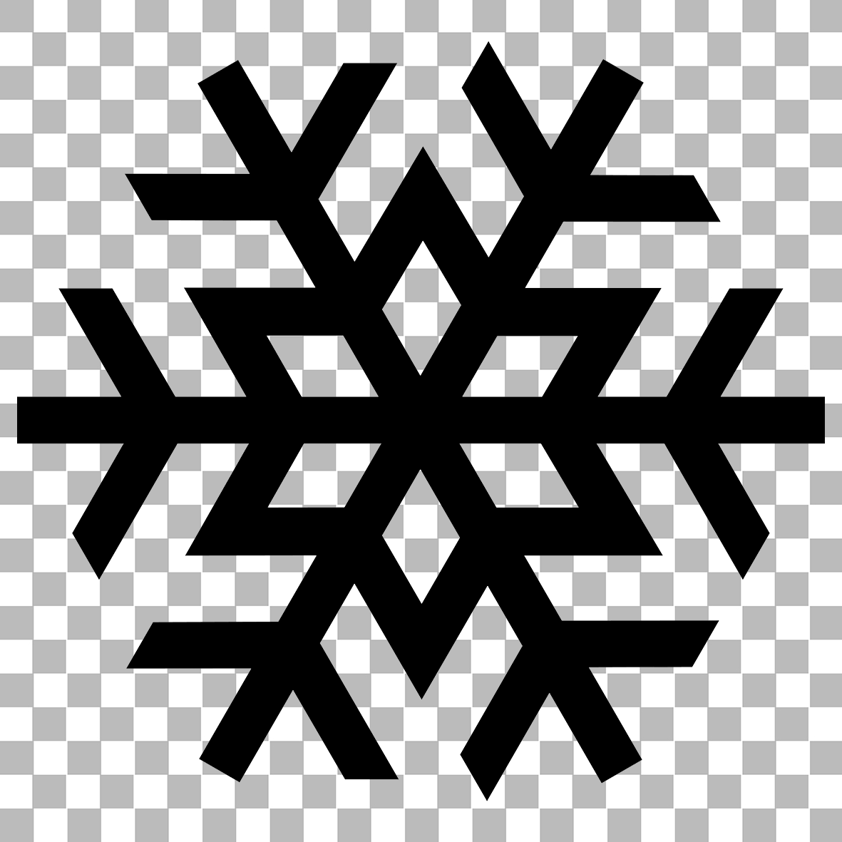 Designer Briefcase: Snowflake Silhouette PNG