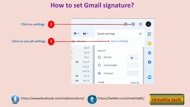 How to set Gmail signature