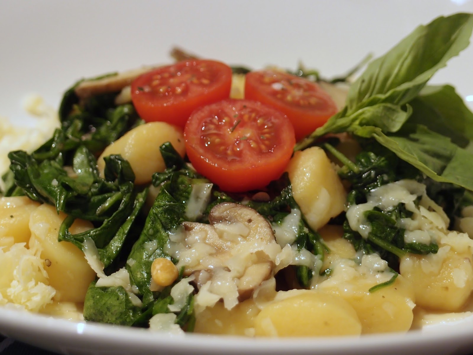 The VegHog Spinach and mushroom gnocchi