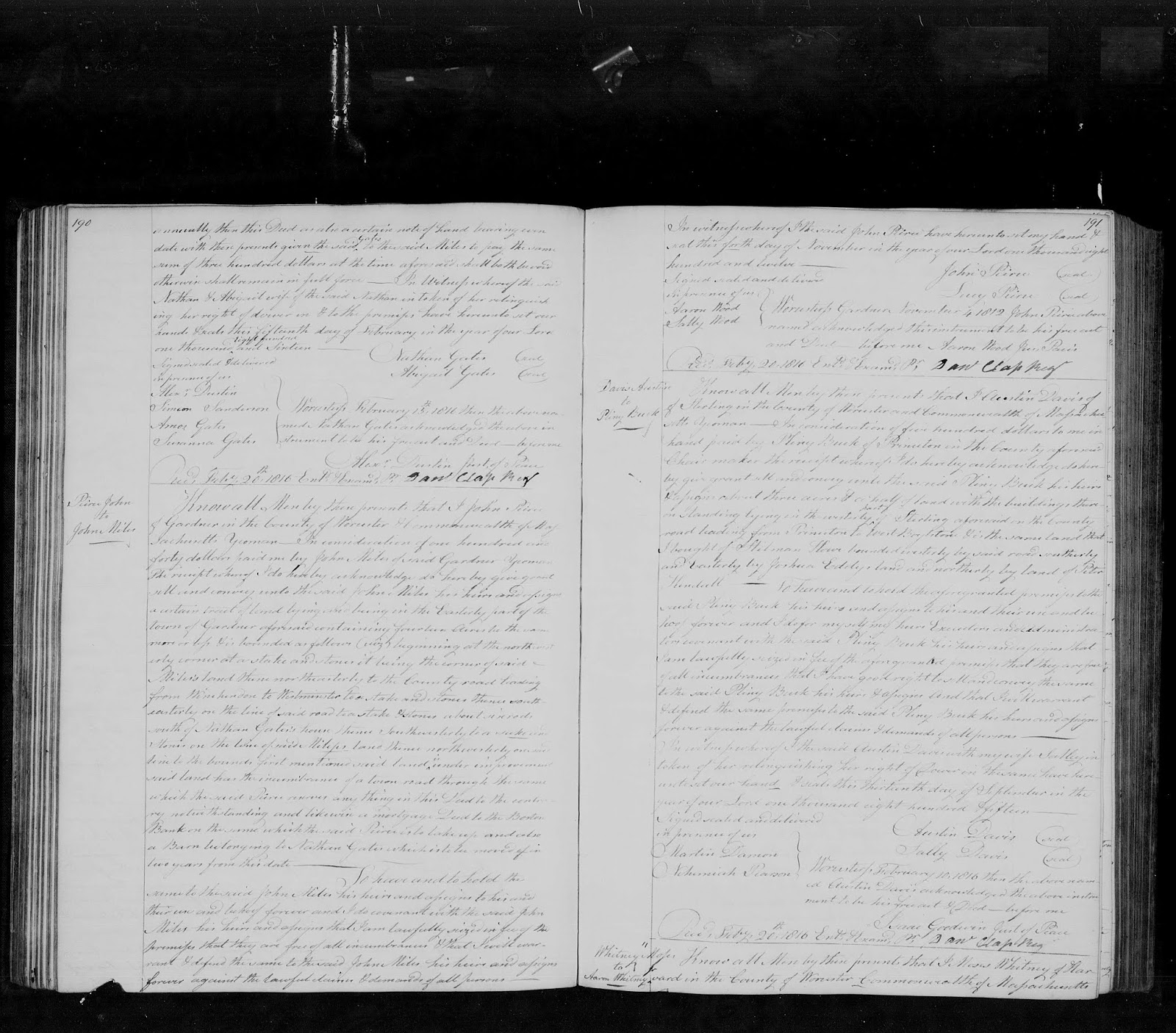 GeneaMusings Amanuensis Monday 1816 Mortgage Deed of Nathan Gates