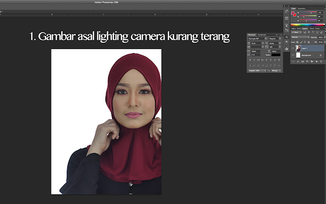 3 Cara Pantas Terangkan Warna Gambar Guna Photoshop CS6 1