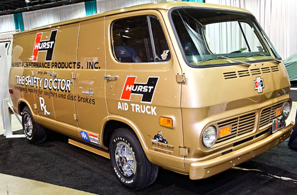 Just A Car Guy the Hurst Shifty Doctor van was at MCACN