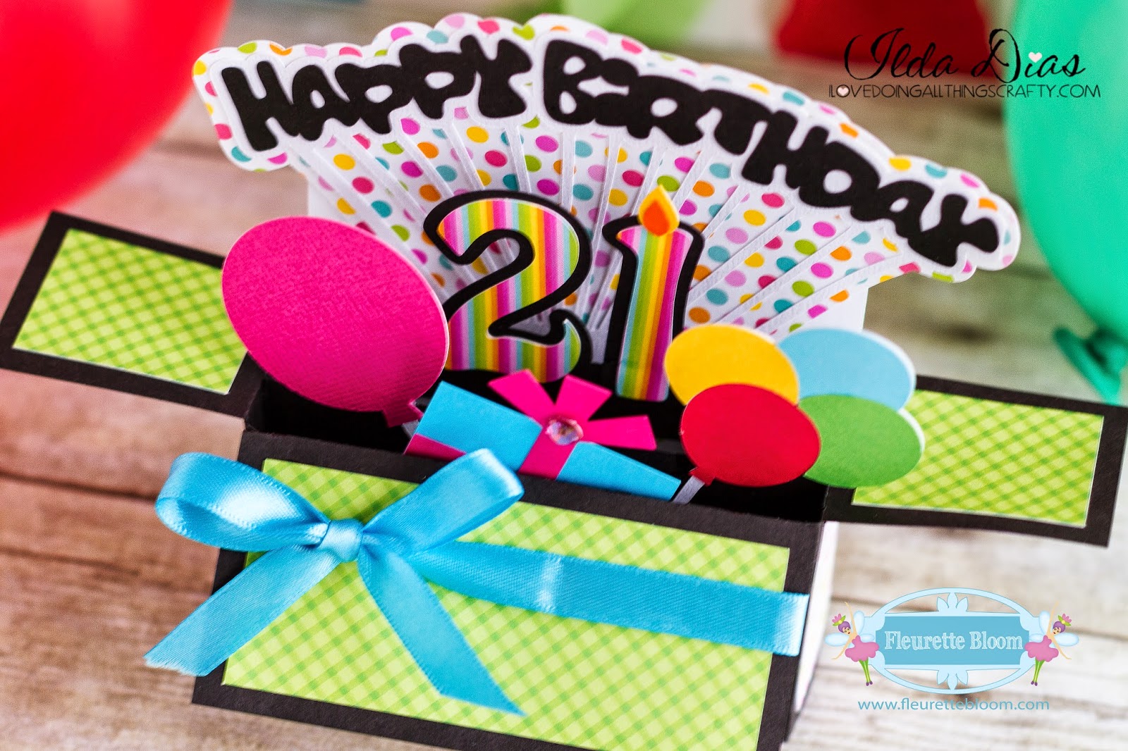 Download I Love Doing All Things Crafty 21st Birthday Box Card SVG, PNG, EPS, DXF File