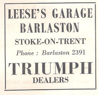 Leese's Garage Barlaston advert in Motor 8 January 1964