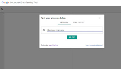 pasti alamat blog anda di data structure google