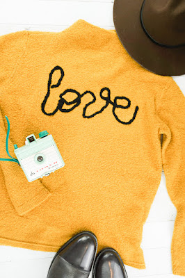 embroidered love sweater valentines