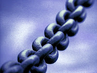 close up of a length of chain twelve links long