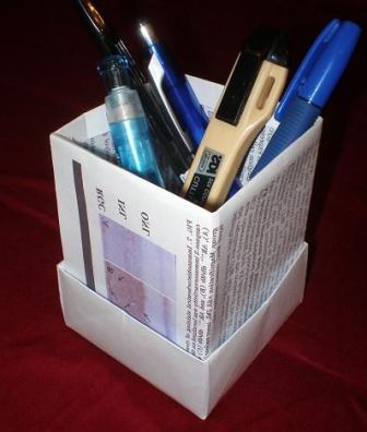Kotak Pensil (Atk) dari Kertas – Cara Melipat menjadi Box 