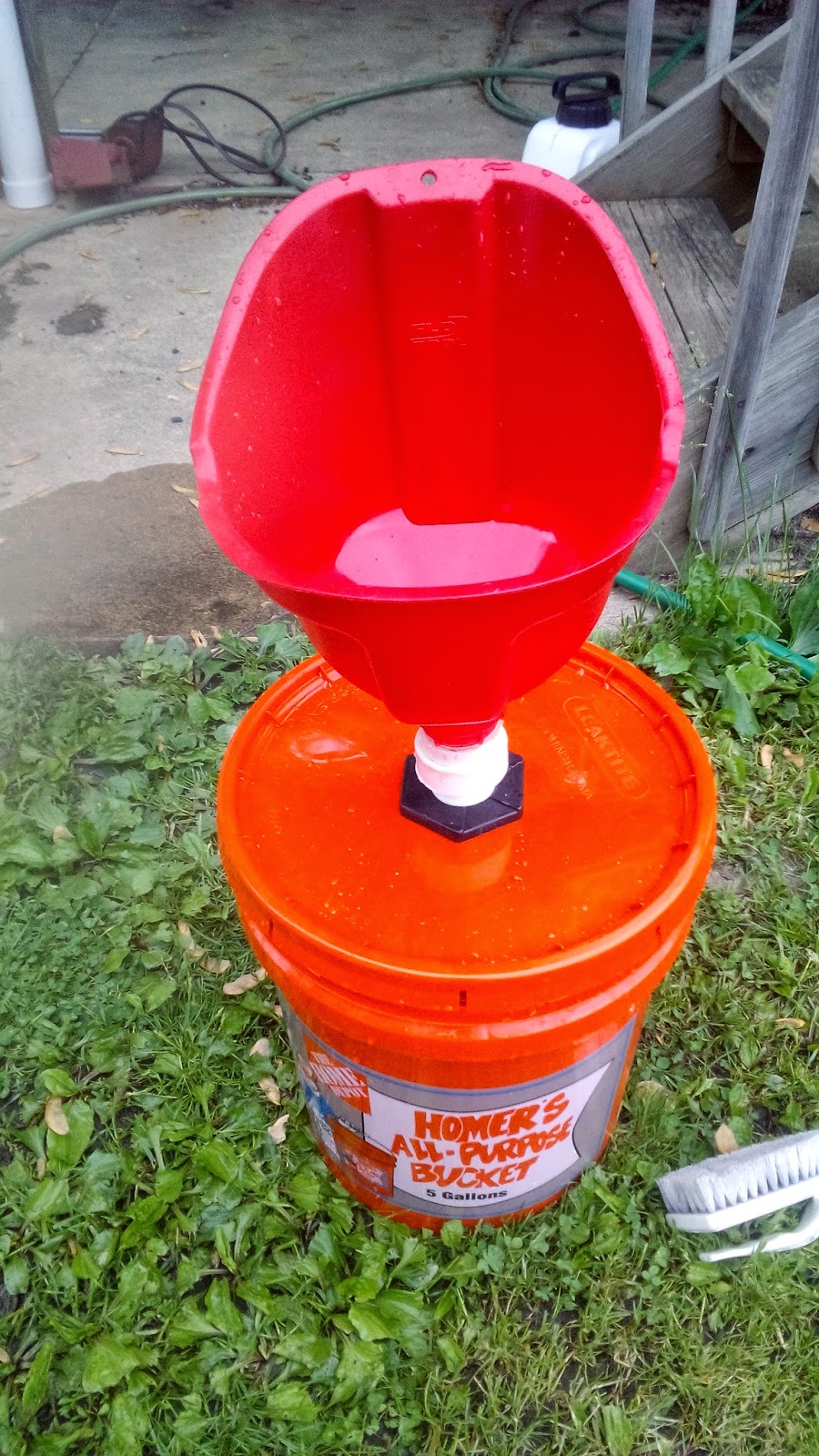 Container Housing A home made effective "waterless urinal"
