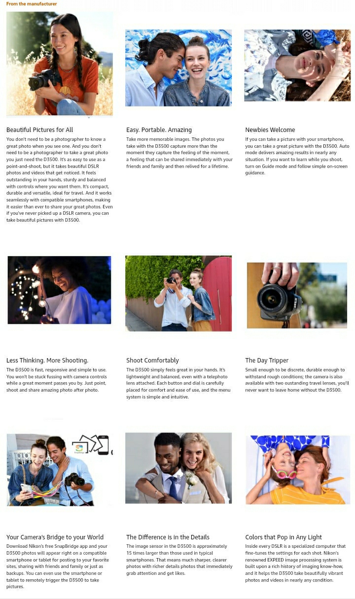 Nikon D3500 DXFormat DSLR Two Lens Kit with AFP DX Cyber Baba deals