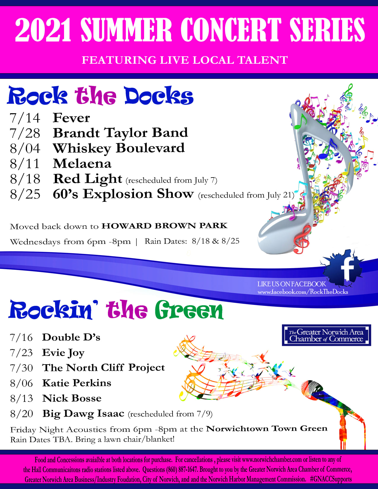 WAILING CITY 'Rock the Docks' (Wednesdays) & 'Rock the Green' (Fridays