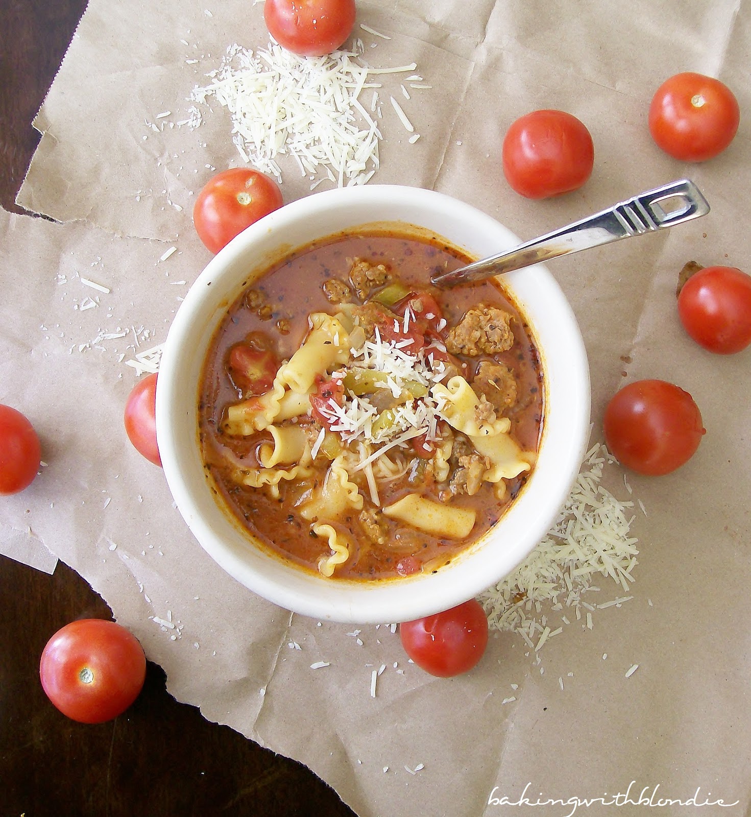 Italian Sausage Lasagna Soup
