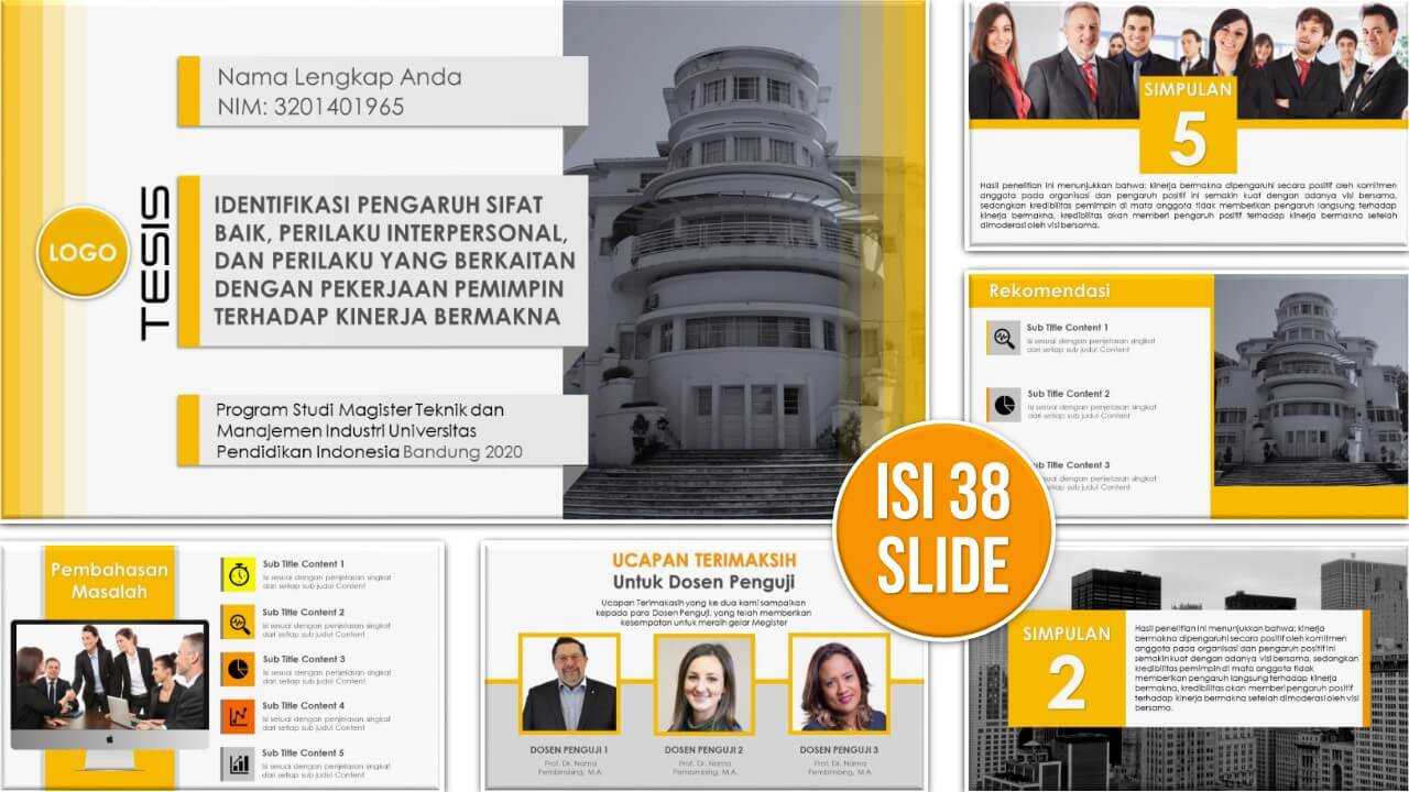 Template PPT untuk Sidang Skripsi, Tesis, Disertasi - PAKAR TUTORIAL