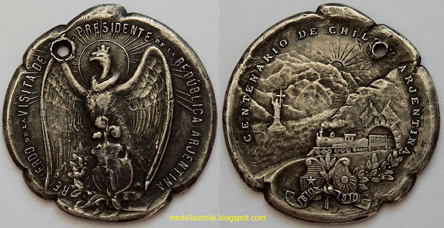 Medalla  Recuerdo Visita Presidente Argentino 1910