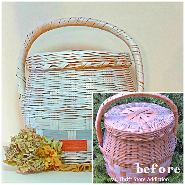 Upcycled vintage farmhouse basket