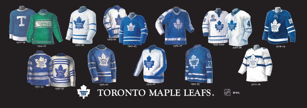 Toronto Maple Leafs Jersey Evolution Clock