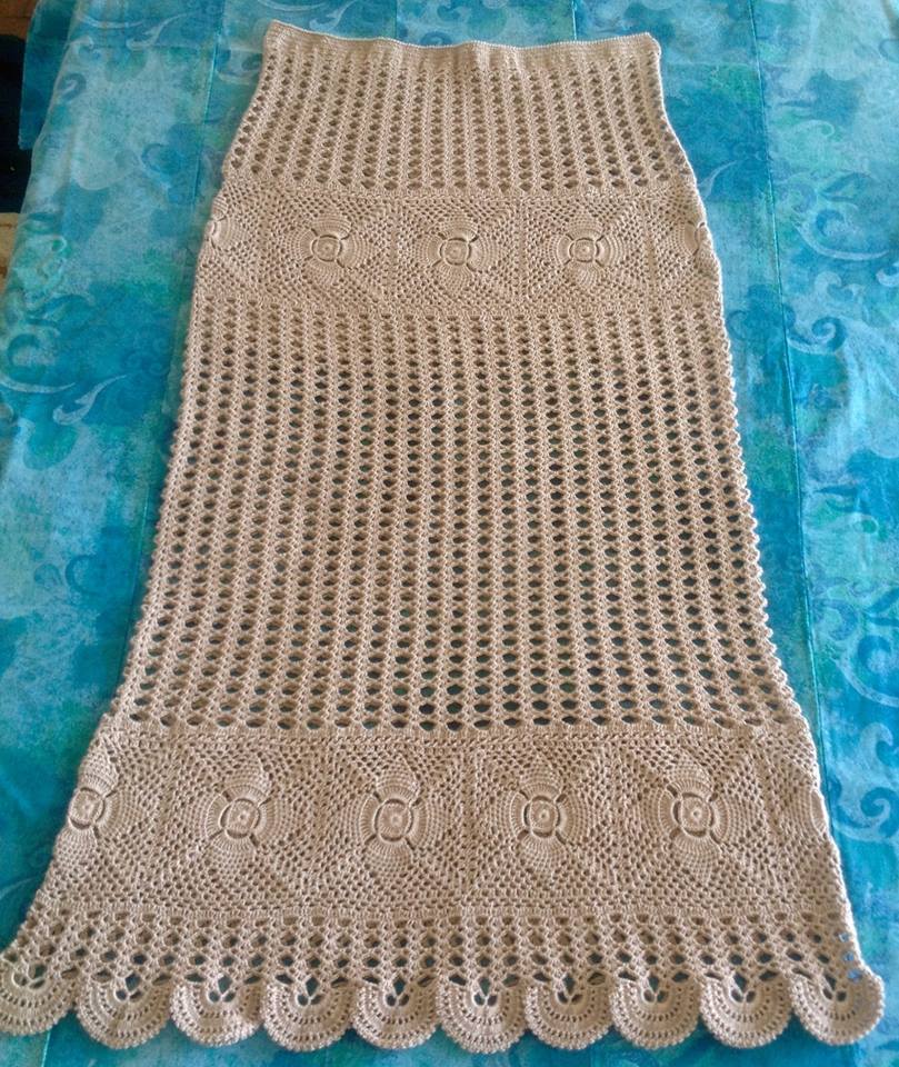 saia russa de croche