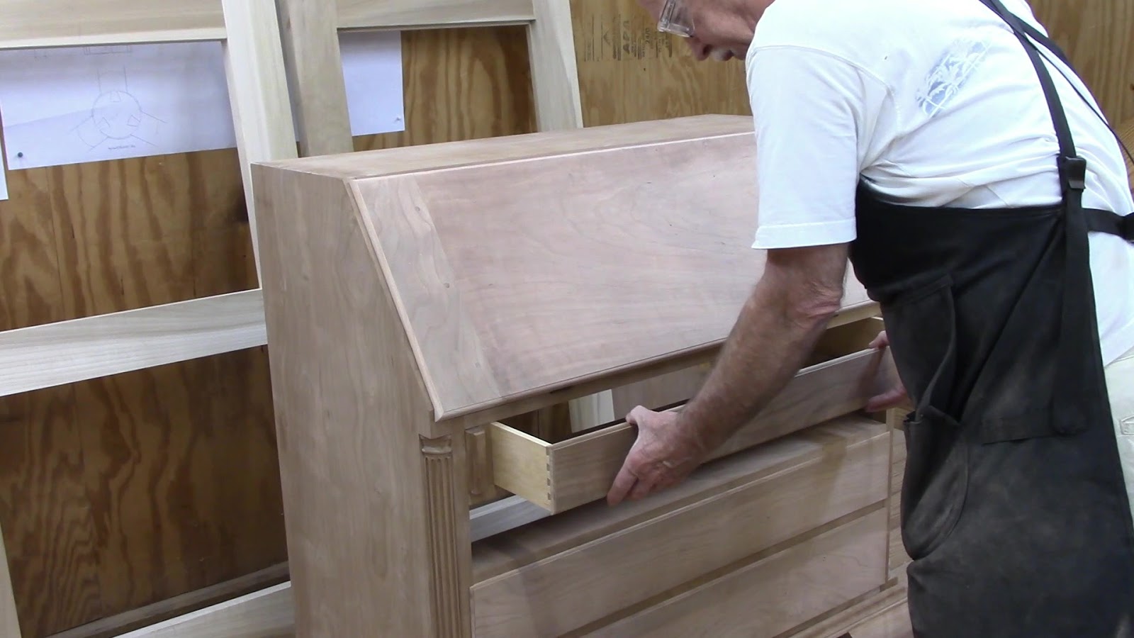 David Boeff Furniture Maker Penn Chippendale Slant Front Desk