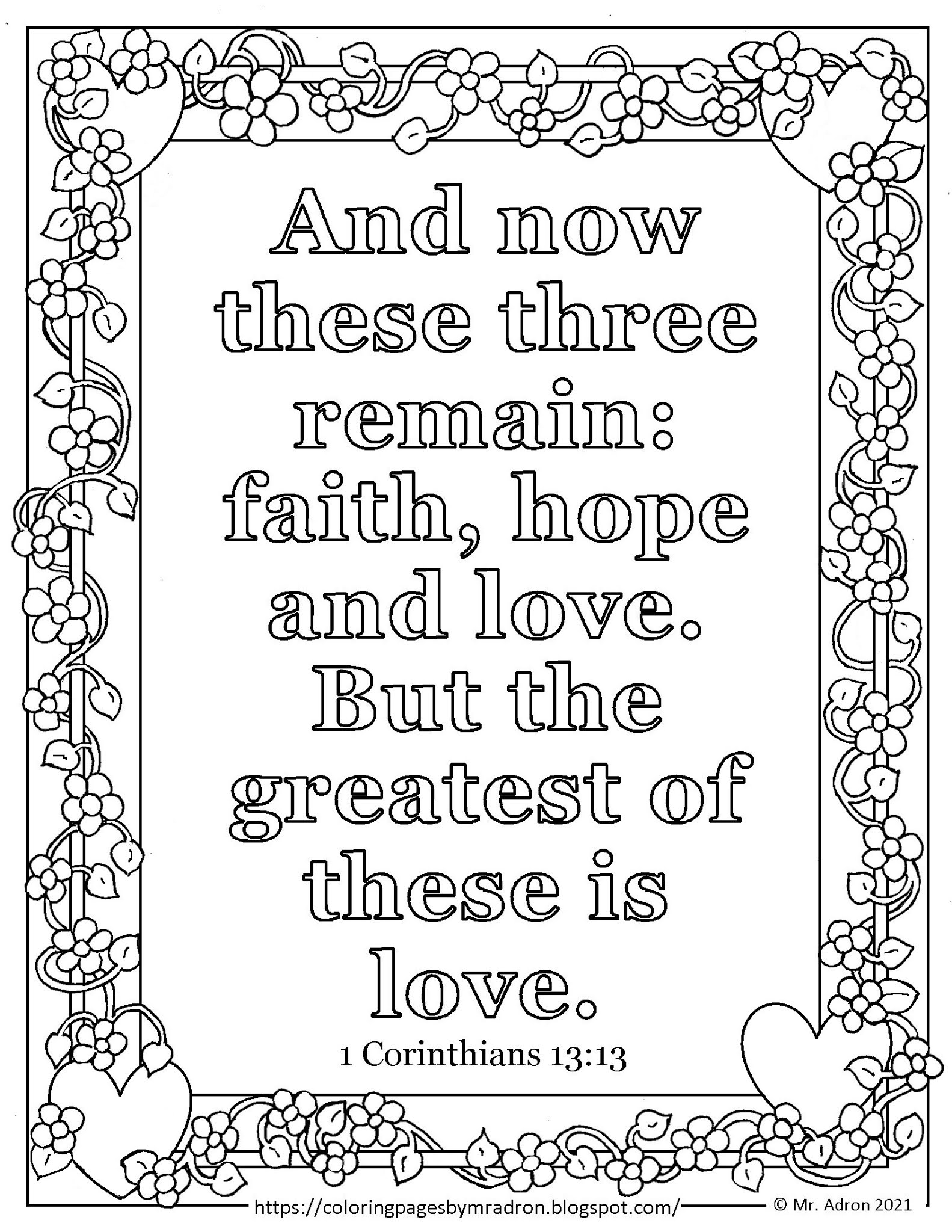 Free Printable 1st Corinthians 13 For Kids Flash Card