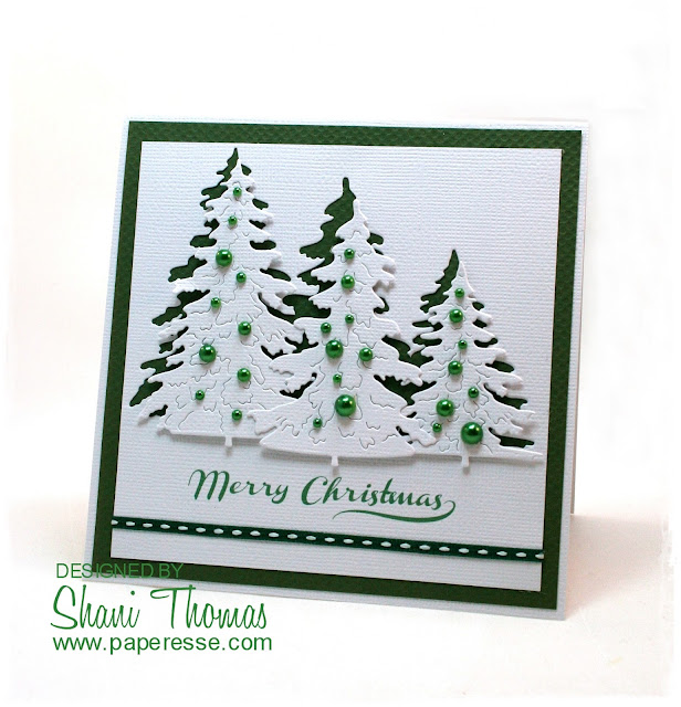 Christmas Trees card, by Paperesse.