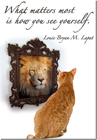 confidence-cat-mirror-lion-self-image