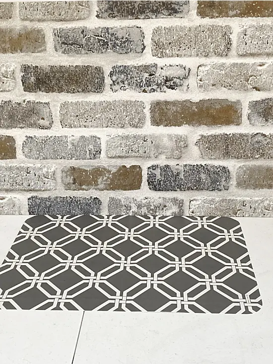 brick pattern and decorative placemat