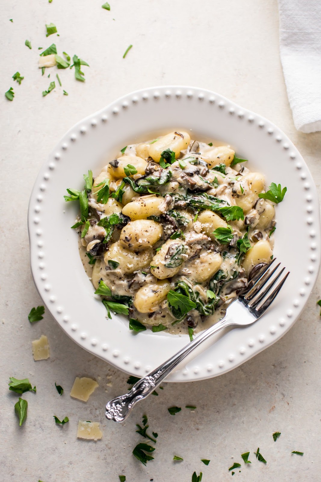CREAMY MUSHROOM AND SPINACH GNOCCHI - the 24 food