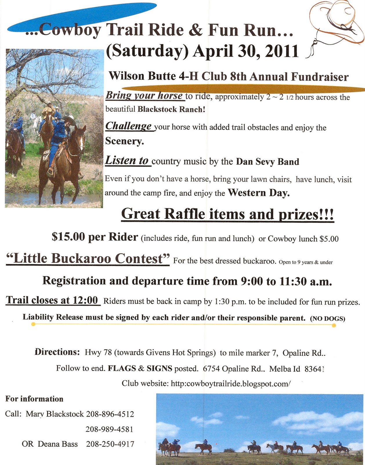 Wilson Butte 4 H Club Trail Ride: Trail Ride Flyer Wilson Butte 4 H Club Trail Ride: Trail Ride Flyer