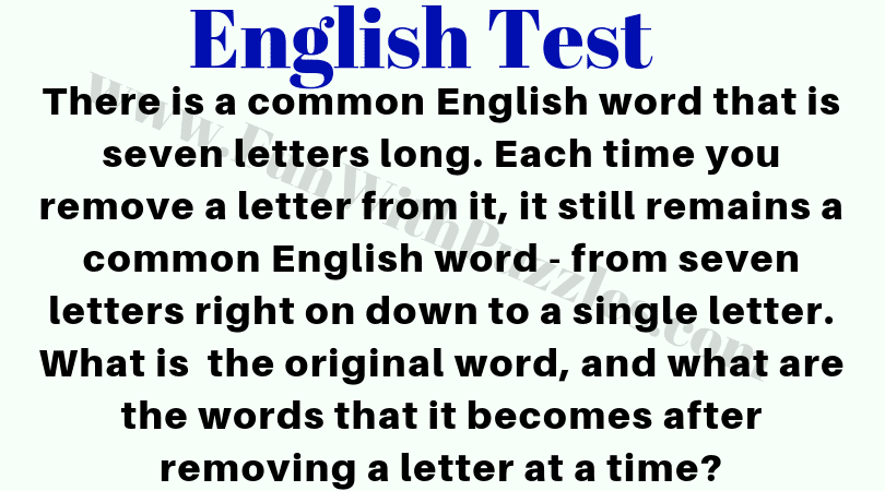 Test Your English Brain: 7-Letter Word Puzzle Challenge